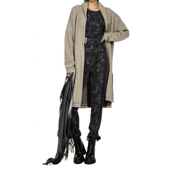 NEW BEATE HEYMANN chasuble cozy cardigan in stone - Picture 3 of 3